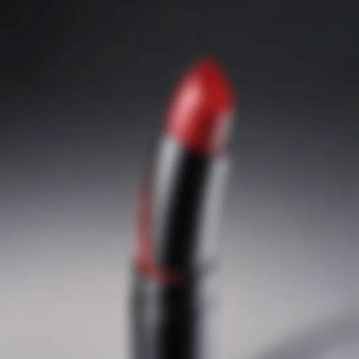 Sleek Red Lipstick Tube with Minimalist Design