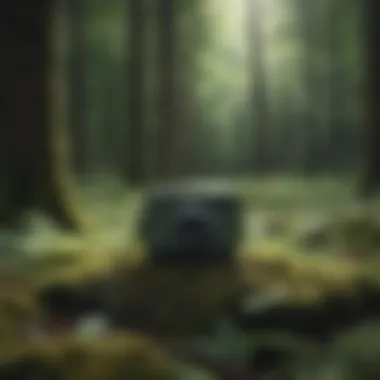 Sylvan Symphony Minimalist forest landscape in shades of green