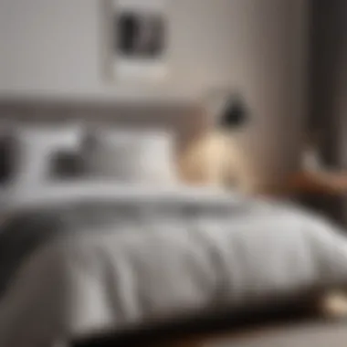 Sleek Bedroom Decor Minimalistic comforter display in a modern bedroom
