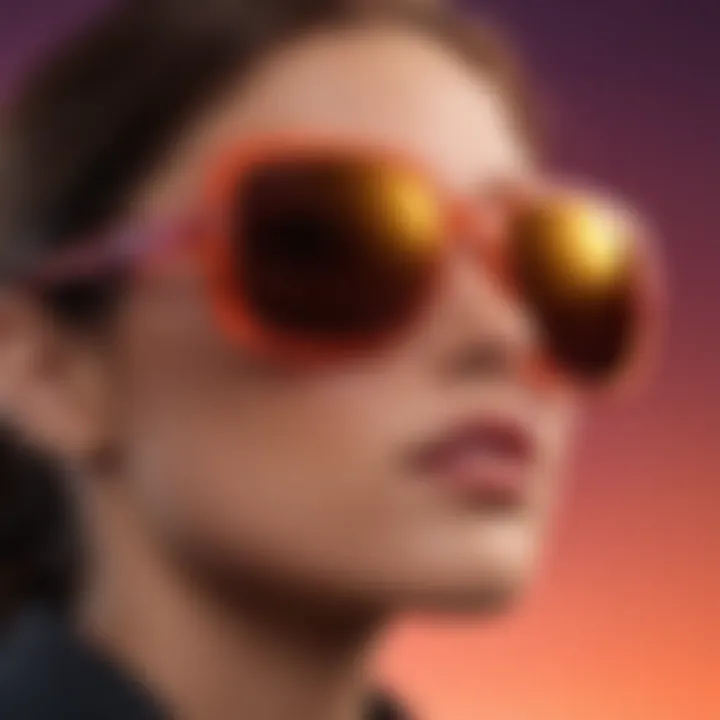 Modern Sunglasses with Colorful Tinted Lenses