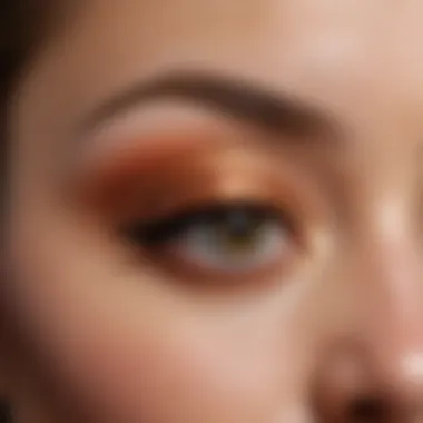 Model with expertly applied eyeshadow