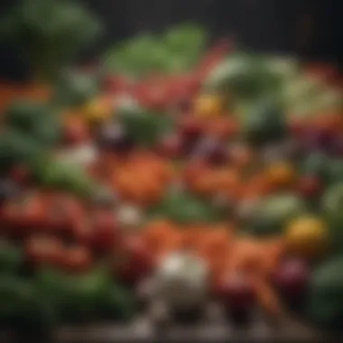 Nature's Bounty Colorful array of fresh vegetables showcasing nature's bounty