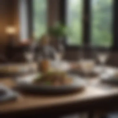 Mindful Dining Experience Elegant table setting reflecting mindful eating aesthetics