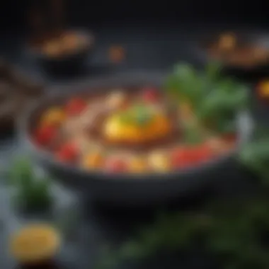 A Symphony of Flavors A vibrant dish radiating health with herbs and spices