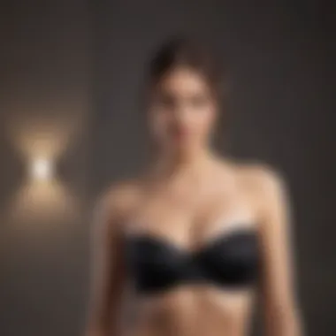 Non-wired strapless bra in a minimalist setting