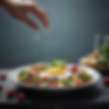 Artful Representation of pH Balance A beautifully plated dish showcasing pH-friendly ingredients.