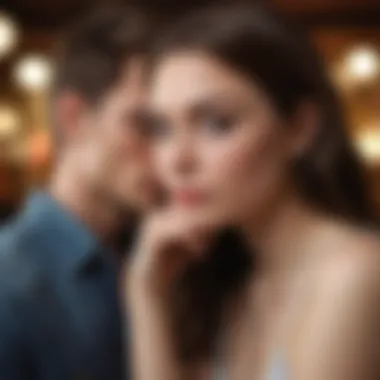 Online Dating Dynamics Artistic portrayal of the complexities of online dating