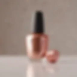 Bottle of OPI Nail Polish in Luxurious Rose Gold Hue