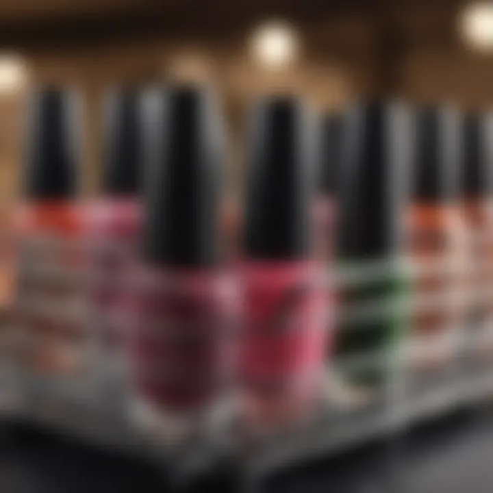 Close-up of OPI Nail Polish Bottles in a Stylish Online Shopping Cart