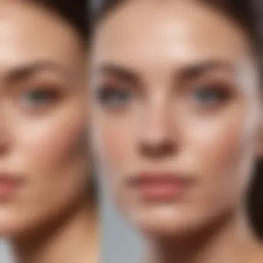 Visible Results of Using Night Cream Before and after images showcasing skin improvement with night cream