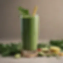 Nourishing postpartum smoothie with green vegetables