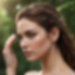 A serene scene of a natural environment promoting scalp health