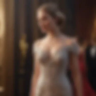 The Elegance of Oscars Evening Gowns Elegant evening gowns adorned with intricate detailing at the Oscars