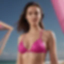 Chic Swimwear Style in Fuchsia Hue