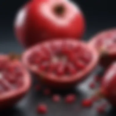 Pomegranate seeds close-up