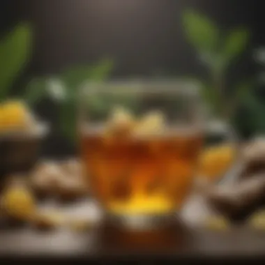 Healing Elixir: Herbal Tea with Ginger and Honey Herbal Tea with Ginger and Honey