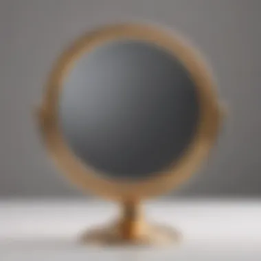 Reflection of Elegance Reflection of elegance in a gold magnifying makeup mirror