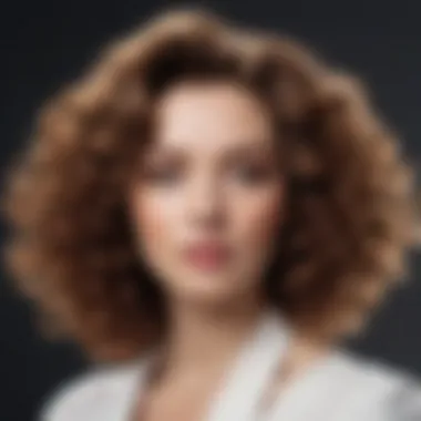 Voluminous Curls Achieved with Rollers Hair with voluminous curls from roller styling