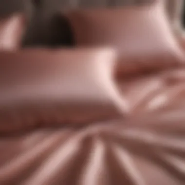 Sleek Satin Finish Satin pillowcase with a sheen on a neatly made bed