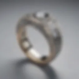 Artistic rendering of a sculptural male wedding ring