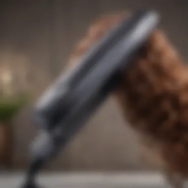 High-Quality Hair Straightener Close-up of a high-quality hair straightener with ceramic plates