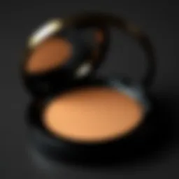 Close-up of pressed powder compact suitable for dark skin tones