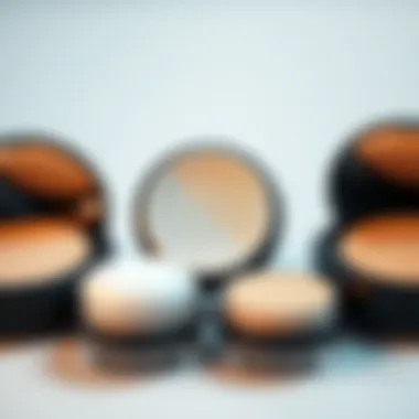 Comparison of Pressed Powder Finishes Different finishes of pressed powders displayed together