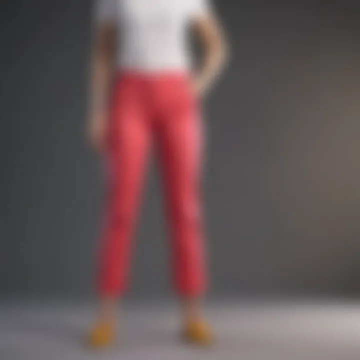 Shorter length work pants in various colors