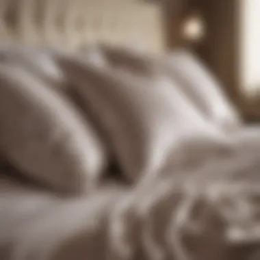 Elegance in Silk Luxurious silk pillowcase draped over a bed