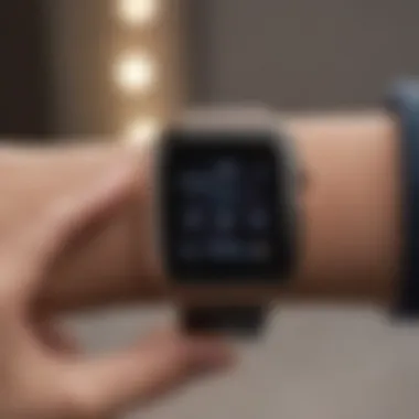 Sleek smartwatch with customizable digital display