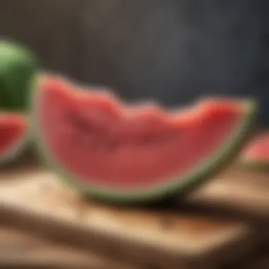 Sliced watermelon on a wooden board