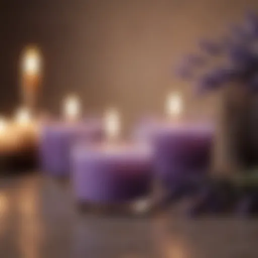 Lavender scented candles for relaxation