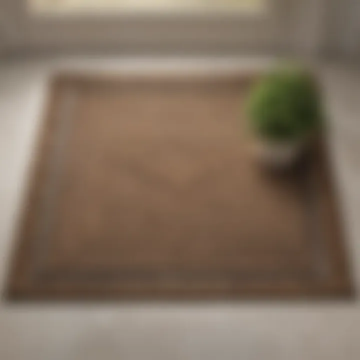 A welcoming doormat with an inviting design.