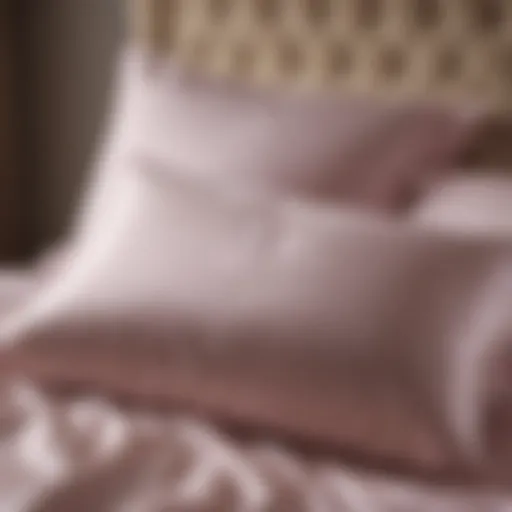 A luxurious silk pillowcase reflecting soft light, ideal for preserving curls.