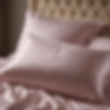 Silk Pillowcase for Curly Hair Care A luxurious silk pillowcase reflecting soft light, ideal for preserving curls.