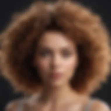 Illustration of different hair types with frizz characteristics