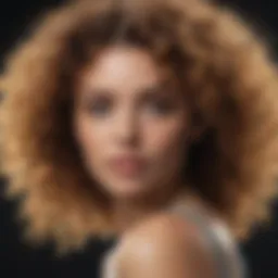 Close-up of vibrant, defined curly hair showcasing healthy texture
