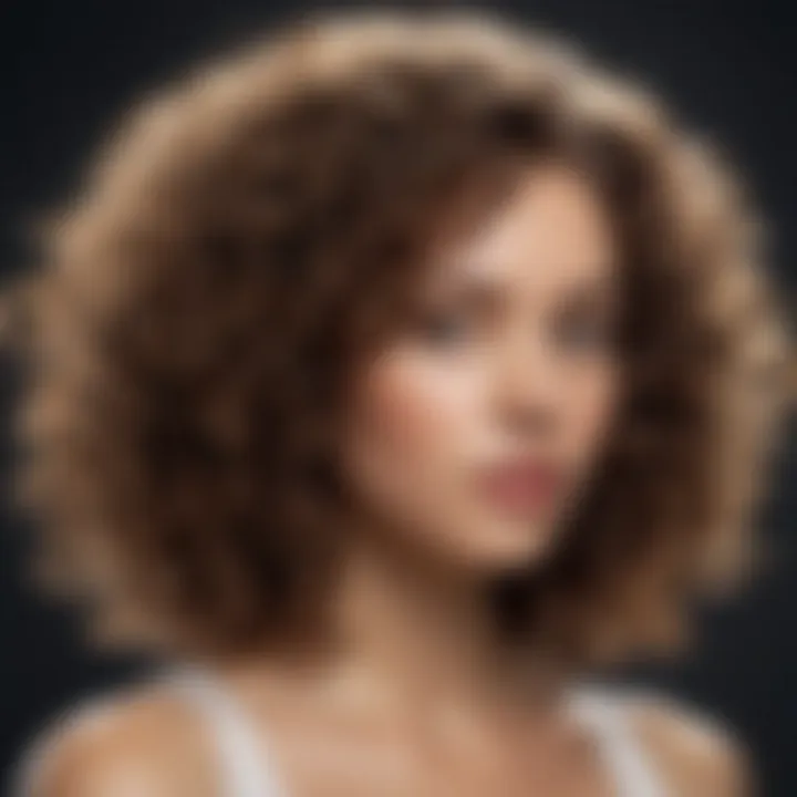 Close-up of beautifully styled curly hair achieved with enhancement products.