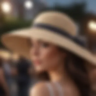 Stylish sun hat for outdoor events