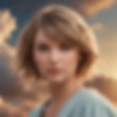 Taylor Swift eCard with ethereal dreamy clouds