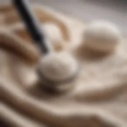 Gentle exfoliation tools arranged on a soft towel