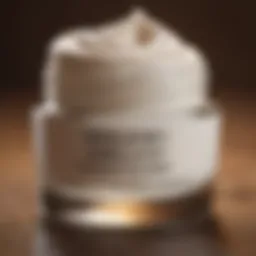 Texture of a rich face cream showcasing its smooth consistency