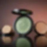 A selection of pressed powders suitable for acne-prone skin on a vanity