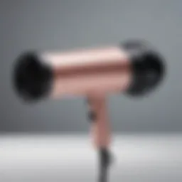 Innovative design of a cool air blow dryer showcasing its sleek features