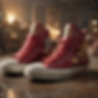 Marketing campaign visuals for Wonder Woman Converse shoes