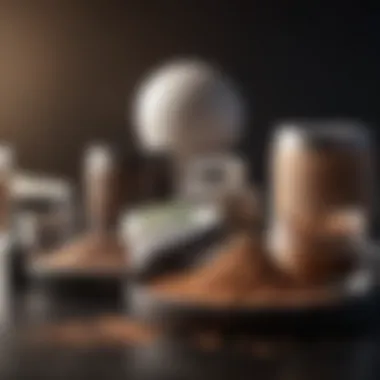 Exploring Various Setting Powders Different types of setting powders displayed elegantly