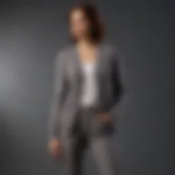 Elegant cardigan pant set displayed on a mannequin