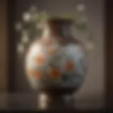 Elegant ceramic vase with delicate floral patterns