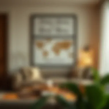 Customized home decor reflecting couple's journey