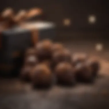 Gourmet Chocolate Truffles Artisanal gourmet chocolate truffles in a stylish gift box